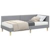 vidaXL Estructura de Cama Esquina con Colch&oacute;n 2 uds. Gris Claro