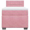vidaXL Cama box spring con colch&oacute;n terciopelo rosa 80x200 cm