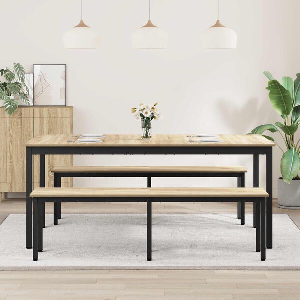 vidaXL Mesas de comedor Madera de ingenier&iacute;a