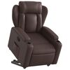 vidaXL Sill&oacute;n reclinable elevable cuero sint&eacute;tico marr&oacute;n