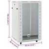 vidaXL Rack de servidores patas giratorias 18U 19" IP20 60x60x100 cm