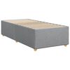 vidaXL Cama box spring con colch&oacute;n tela gris claro 100x200 cm