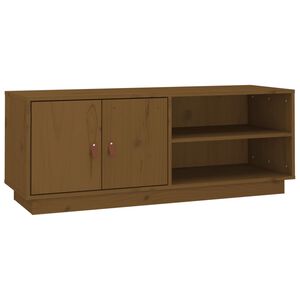 vidaXL Mueble de TV madera maciza de pino marr&oacute;n miel 105x34x40 cm
