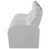 vidaXL Sill&oacute;n reclinable con 2 plazas de cuero artificial blanco