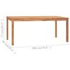 vidaXL Conjunto de comedor de jardín de 7 piezas, 180 x 90 cm, madera maciza de teca