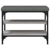 vidaXL Banco zapatero madera de ingenier&iacute;a gris Sonoma 62x32x47 cm
