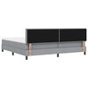 vidaXL Cama tipo Box Spring con colch&oacute;n Gris claro 200 x 200 cm tela