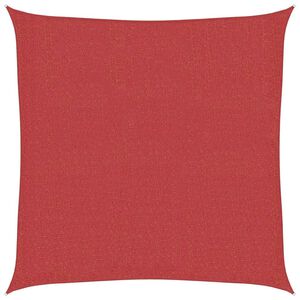 vidaXL Toldo de vela HDPE rojo 160 g/m&sup2; 2x2 m