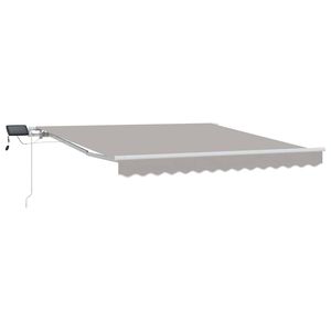 vidaXL Toldo retr&aacute;ctil Gris Claro 300 x 250 cm Tela y Aluminio