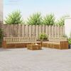 vidaXL Conjunto de sof&aacute;s de exterior con coj&iacute;n 8 pcs Natural y Beige