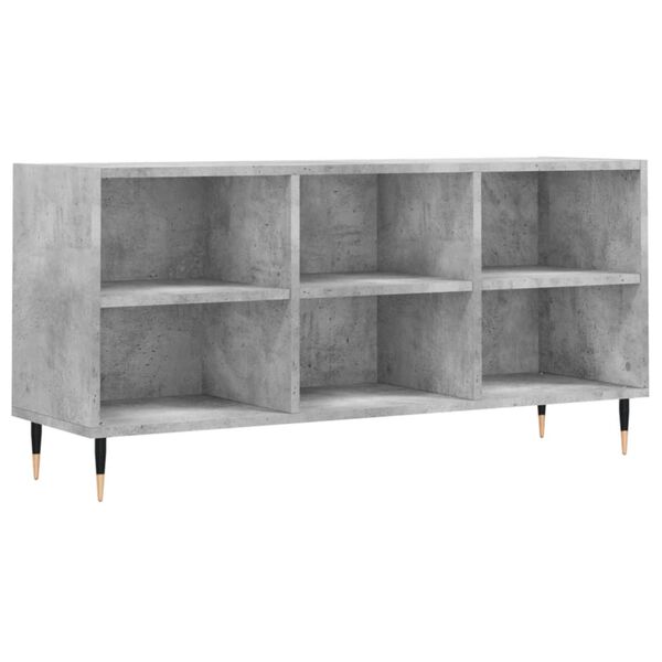 vidaXL Mueble de TV madera de ingenier&iacute;a gris hormig&oacute;n 103,5x30x50 cm