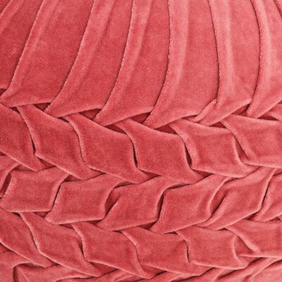 vidaXL Puf de terciopelo de algodón diseño bata rosa 40x30 cm