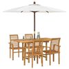 vidaXL Conjunto de Comedor de Jard&iacute;n 5 pcs Marr&oacute;n