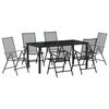 vidaXL Conjunto de Comedor de Jard&iacute;n 7 pcs Antracita