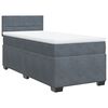 vidaXL Cama box spring con colch&oacute;n terciopelo gris oscuro 100x200 cm