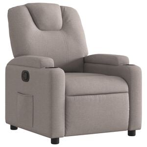 vidaXL Sill&oacute;n reclinable de tela gris taupe