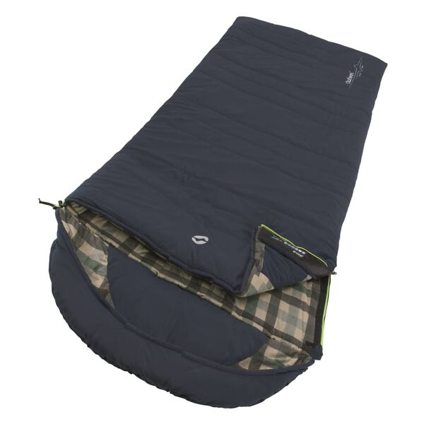 Outwell Saco de dormir Camper Lux cremallera derecha azul