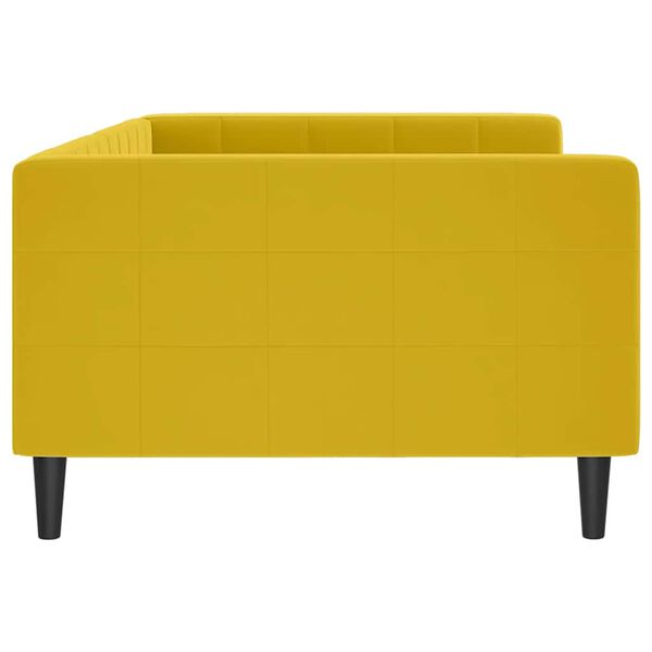 vidaXL Sofá cama sin colchón terciopelo amarillo 100x200 cm