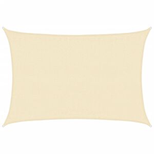 vidaXL Toldo de vela crema HDPE 160 g/m&sup2; 3,5x5 m