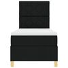 vidaXL Cama tipo Box Spring con colch&oacute;n Negro 80 x 200 cm tela