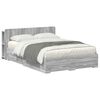 vidaXL Estructura de cama con almacenamiento Sonoma gris 140 x 200 cm