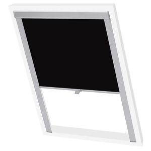 vidaXL Persiana enrollable opaca negra MK04