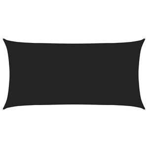 vidaXL Toldo Vela Negro 2 x 6 m HDPE