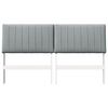 vidaXL Cabecero tapizado Gris Claro 150 cm Madera de pino macizo