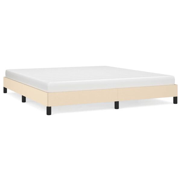 vidaXL Cama sin colchón tela color crema 180x200 cm