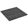vidaXL Tile de Decking 22 uds. Negro 30 x 30 cm WPC