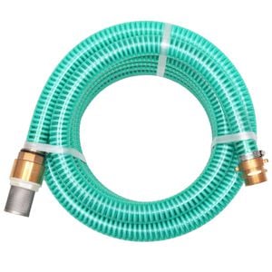 vidaXL Manguera de succi&oacute;n con conectores de lat&oacute;n 3 m 25 mm verde
