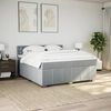 vidaXL Cama box spring con colch&oacute;n tela gris claro 180x200 cm