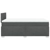 vidaXL Cama box spring con colch&oacute;n tela gris oscuro 120x190 cm