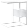 vidaXL Mesa auxiliar de madera contrachapada blanco 55x36x59,5 cm