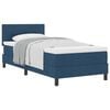 vidaXL Cama tipo Box Spring con colch&oacute;n Azul 90 x 200 cm tela