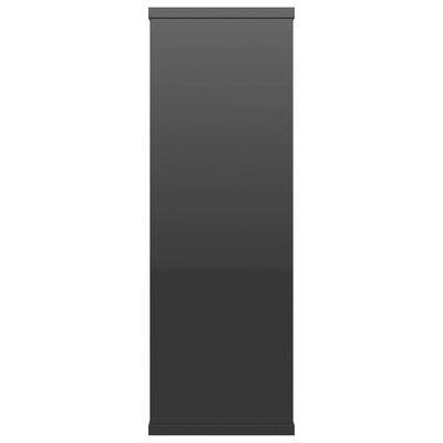 vidaXL Estantes de pared contrachapada negro brillante 104x20x58,5cm