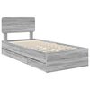 vidaXL Estructura de cama con cabecera Gris Sonoma 100 x 200 cm