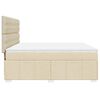 vidaXL Cama box spring con colch&oacute;n tela color crema 180x200 cm