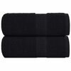 vidaXL Toallas de invitados FROGN 2 uds negro 30x50 cm 360 g/m&sup2;