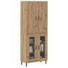 vidaXL Aparador alto 2 pcs Madera envejecida