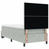 vidaXL Cama tipo Box Spring Gris claro 100 x 200 cm Terciopelo