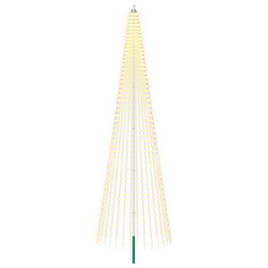 vidaXL &Aacute;rbol de Navidad con luces, estacas y m&aacute;stil 500 cm 1632 LED