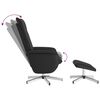 vidaXL Sill&oacute;n reclinable masaje con reposapi&eacute;s cuero sint&eacute;tico negro