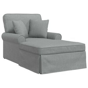 vidaXL Chaise Lounge con Falda 3 uds. Gris Claro tela 91 x 157 x 91 cm