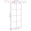 vidaXL Puerta corredera set herrajes vidrio ESG aluminio 102,5x205 cm