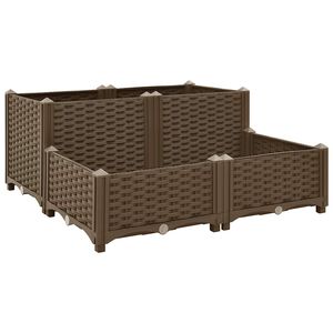 vidaXL Arriate 80x80x38 cm polipropileno