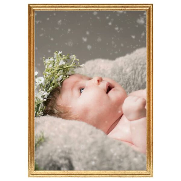 vidaXL Marcos de fotos collage de mesa 5 uds dorado MDF 15x21 cm