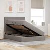 vidaXL Cama con almacenamiento y colch&oacute;n Taup&eacute; 140 x 200 cm Poli&eacute;ster