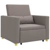 vidaXL Cama Sof&aacute; Desplegable Individual Taup&eacute; tela
