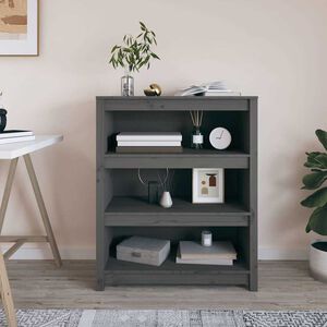 vidaXL Estanter&iacute;a madera maciza de pino gris 80x35x97 cm